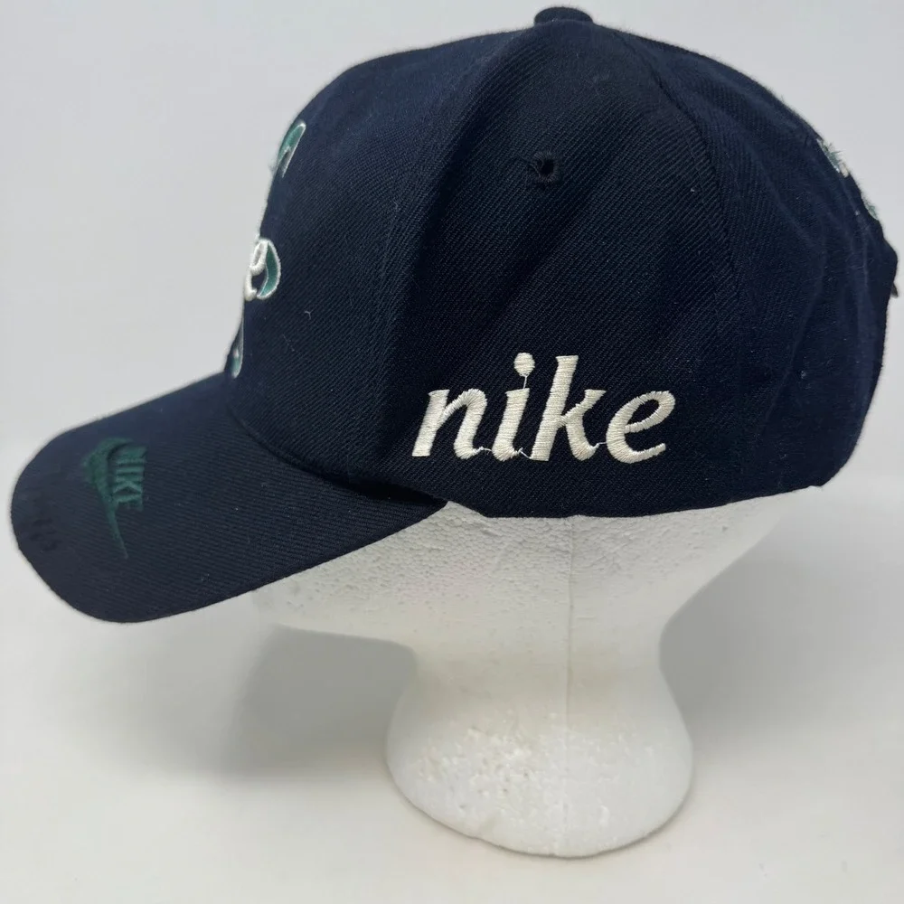 Vintage Nike Pinwheel Green Bay Packers Snapback Hat Black 90s NFL Cap
